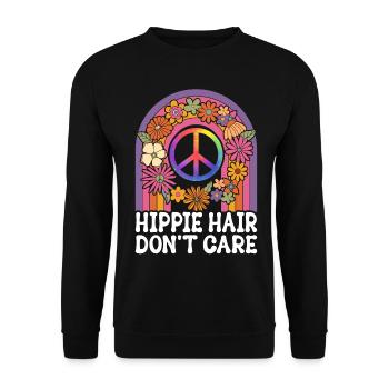 Dreadlocks Rasta Funny Hippie - Unisex Sweatshirt - black - Front - Alina (178cm) & Michal (187cm)