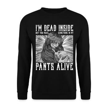 Funny Gothic Goth - Unisex Sweatshirt - black - Front - Alina (178cm) & Michal (187cm)