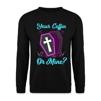 Funny Gothic Goth - Unisex Sweatshirt - black - Front - Alina (178cm) & Michal (187cm)