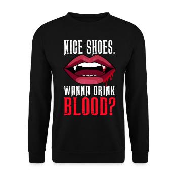 Drôle de gothique - Sweat-shirt Unisexe - noir - Devant - Alina (178cm) & Michal (187cm)