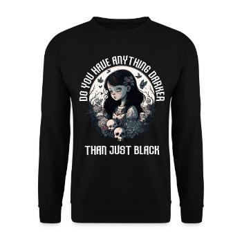 Funny Gothic Goth - Unisex Sweatshirt - black - Front - Alina (178cm) & Michal (187cm)