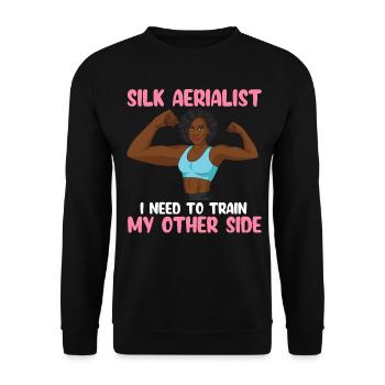 Air silk - Unisex Sweatshirt - black - Front - Alina (178cm) & Michal (187cm)