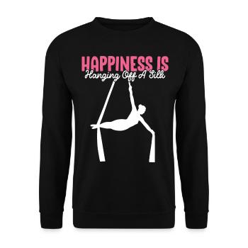 Acrobate de soie aérienne - Sweat-shirt Unisexe - noir - Devant - Alina (178cm) & Michal (187cm)