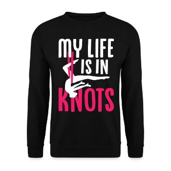 Acrobate de soie aérienne - Sweat-shirt Unisexe - noir - Devant - Alina (178cm) & Michal (187cm)