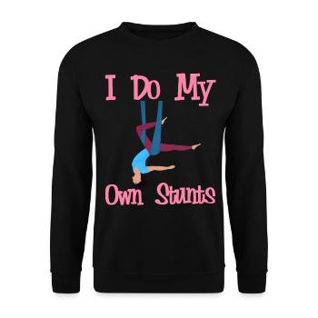Aerial Silk Aerialist - Unisex Pullover - Schwarz - Vorne - Alina (178cm) & Michal (187cm)