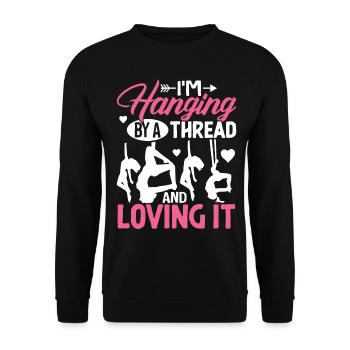 Acrobate - Sweat-shirt Unisexe - noir - Devant - Alina (178cm) & Michal (187cm)