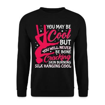 Acrobate de soie aérienne - Sweat-shirt Unisexe - noir - Devant - Alina (178cm) & Michal (187cm)