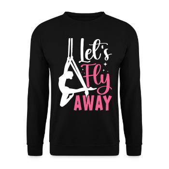 Acrobate de soie aérienne - Sweat-shirt Unisexe - noir - Devant - Alina (178cm) & Michal (187cm)