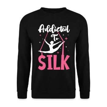 Acrobate de soie aérienne - Sweat-shirt Unisexe - noir - Devant - Alina (178cm) & Michal (187cm)