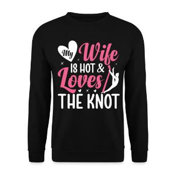 Acrobate de soie aérienne - Sweat-shirt Unisexe - noir - Devant - Alina (178cm) & Michal (187cm)