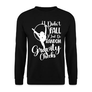 Acrobate de soie aérienne - Sweat-shirt Unisexe - noir - Devant - Alina (178cm) & Michal (187cm)