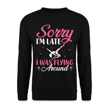 Aerial Silk Aerialist - Unisex Sweatshirt - black - Front - Alina (178cm) & Michal (187cm)