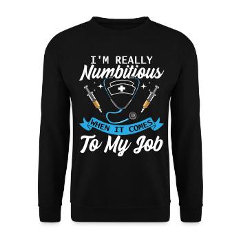 Anaesthetist - Unisex Sweatshirt - black - Front - Alina (178cm) & Michal (187cm)