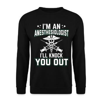 Anesthésiologie - Sweat-shirt Unisexe - noir - Devant - Alina (178cm) & Michal (187cm)