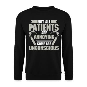Anaesthetist - Unisex Sweatshirt - black - Front - Alina (178cm) & Michal (187cm)