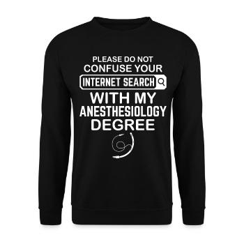 Anaesthetist - Unisex Sweatshirt - black - Front - Alina (178cm) & Michal (187cm)