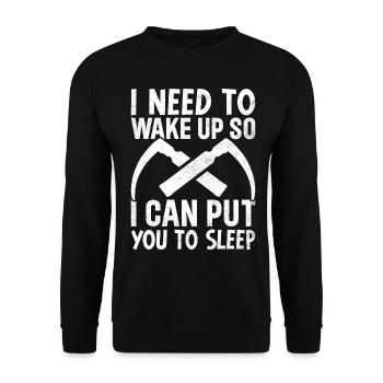Anaesthetist - Unisex Sweatshirt - black - Front - Alina (178cm) & Michal (187cm)