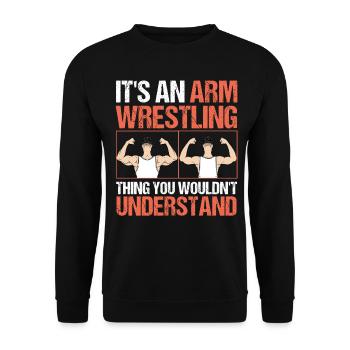 Arm wrestler - Unisex Sweatshirt - black - Front - Alina (178cm) & Michal (187cm)
