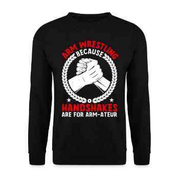 Arm wrestler - Unisex Sweatshirt - black - Front - Alina (178cm) & Michal (187cm)