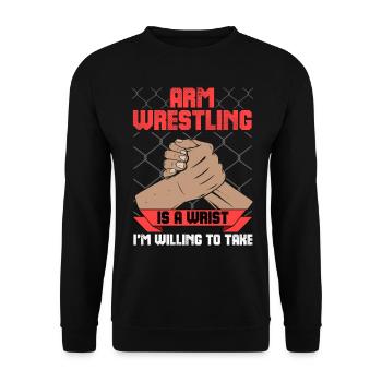 Arm wrestler - Unisex Sweatshirt - black - Front - Alina (178cm) & Michal (187cm)