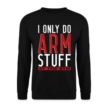 Arm wrestling arm wrestler - Unisex Sweatshirt - black - Front - Alina (178cm) & Michal (187cm)