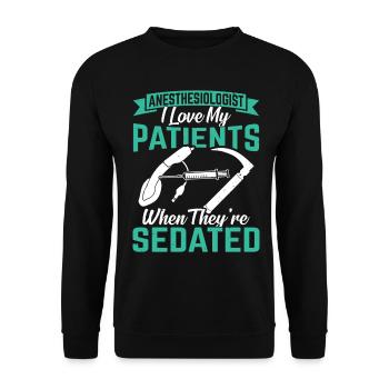 Anesthesiology - Unisex Sweatshirt - black - Front - Alina (178cm) & Michal (187cm)