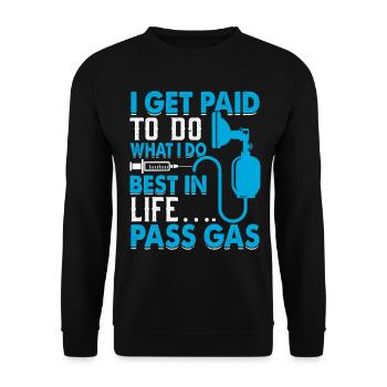 Anesthesiologist Anesthesiology - Unisex Sweatshirt - black - Front - Alina (178cm) & Michal (187cm)