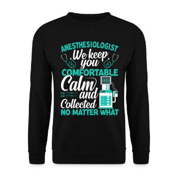 Anesthesiology - Unisex Sweatshirt - black - Front - Alina (178cm) & Michal (187cm)