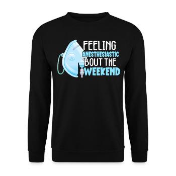 Anesthesiologist Anesthesiology - Unisex Sweatshirt - black - Front - Alina (178cm) & Michal (187cm)