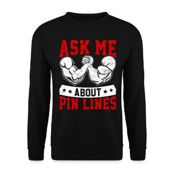 Arm wrestling arm wrestler - Unisex Sweatshirt - black - Front - Alina (178cm) & Michal (187cm)