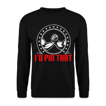 Arm wrestling arm wrestler - Unisex Sweatshirt - black - Front - Alina (178cm) & Michal (187cm)