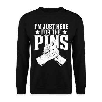 Arm wrestling arm wrestler - Unisex Sweatshirt - black - Front - Alina (178cm) & Michal (187cm)