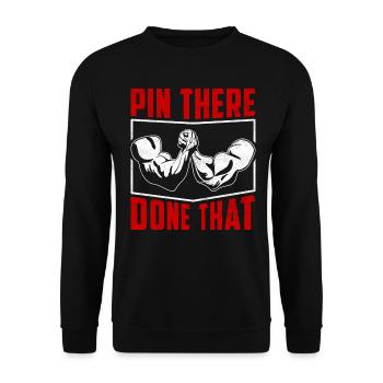 Arm wrestling arm wrestler - Unisex Sweatshirt - black - Front - Alina (178cm) & Michal (187cm)