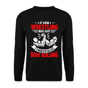 Arm wrestler - Unisex Sweatshirt - black - Front - Alina (178cm) & Michal (187cm)