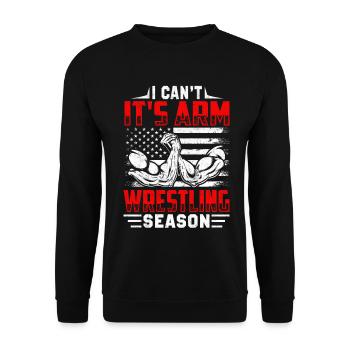 Armdrücker - Unisex Pullover - Schwarz - Vorne - Alina (178cm) & Michal (187cm)