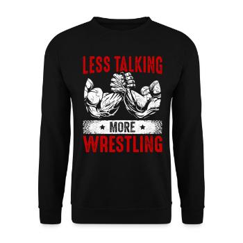Arm wrestling arm wrestler - Unisex Sweatshirt - black - Front - Alina (178cm) & Michal (187cm)