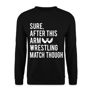 Arm wrestler - Unisex Sweatshirt - black - Front - Alina (178cm) & Michal (187cm)