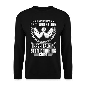 Arm wrestler - Unisex Sweatshirt - black - Front - Alina (178cm) & Michal (187cm)