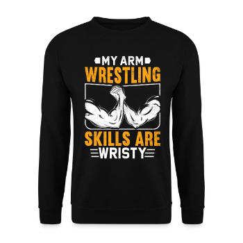 Arm wrestler - Unisex Sweatshirt - black - Front - Alina (178cm) & Michal (187cm)