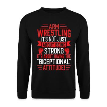 Arm wrestler - Unisex Sweatshirt - black - Front - Alina (178cm) & Michal (187cm)