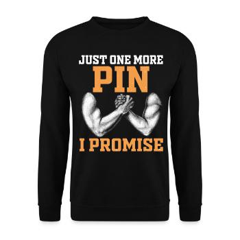 Arm wrestling arm wrestler - Unisex Sweatshirt - black - Front - Alina (178cm) & Michal (187cm)
