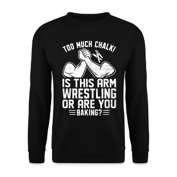 Arm wrestler - Unisex Sweatshirt - black - Front - Alina (178cm) & Michal (187cm)