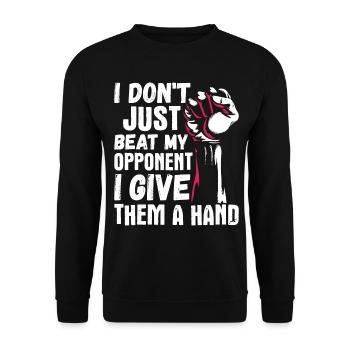 Arm wrestling arm wrestler - Unisex Sweatshirt - black - Front - Alina (178cm) & Michal (187cm)