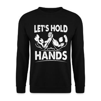 Arm wrestling arm wrestler - Unisex Sweatshirt - black - Front - Alina (178cm) & Michal (187cm)