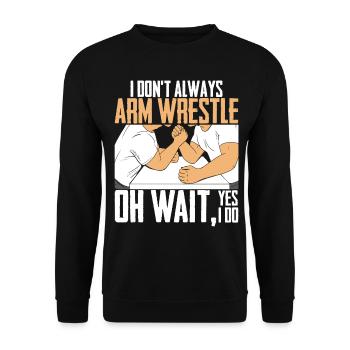 Arm wrestling arm wrestler - Unisex Sweatshirt - black - Front - Alina (178cm) & Michal (187cm)