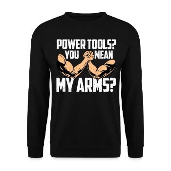 Arm wrestling arm wrestler - Unisex Sweatshirt - black - Front - Alina (178cm) & Michal (187cm)