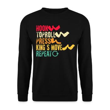 Arm wrestling arm wrestler - Unisex Sweatshirt - black - Front - Alina (178cm) & Michal (187cm)