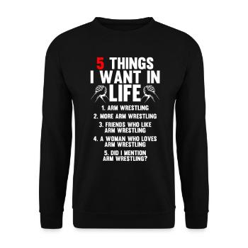 Arm wrestler - Unisex Sweatshirt - black - Front - Alina (178cm) & Michal (187cm)