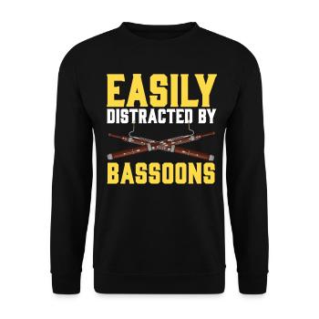 Bassoonist - Unisex Sweatshirt - black - Front - Alina (178cm) & Michal (187cm)