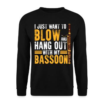 Bassoonist - Unisex Sweatshirt - black - Front - Alina (178cm) & Michal (187cm)